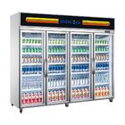 정면과 후방 열려있는 유리제 문 음료 냉각기, 청량 음료 전시 냉장고, 편의점 찬 음료 냉장고