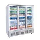 led 라이트닝 상업적 주류및음료 냉동기, 3대 문 디스플레이 냉각기