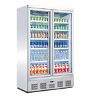 강직한 상업적인 음료 냉장고, 밑바닥 산 양쪽으로 여닫는 문 전시 냉장고