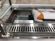 광고 방송에 의하여 구부려지는 유리제 냉장고, 2.0m 팬 냉각 케이크 전시 냉각기