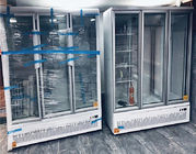 자동적인 하수구 물 증발 체계를 가진 밑바닥 산 유형 상업적인 유리제 냉장고