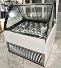아이스크림 디스플레이 냉장고 이탈리아 젤라또 글래스 디스플레이 냉장고를 냉각시키는 상업적 18 트레이 공기
