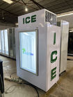 실내 상업적 얼음 냉장고는 2가지 유리문과 아이스 빈을 자루에 넣었습니다