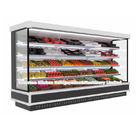 슈퍼마켓 상업적 오픈 디스플레이 냉동고 다단은 에어커튼 열린 주류및음료 디스플레이 냉각장치를 직립시킵니다