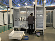 4대 문 맥주 음료 냉동기 상업적 수직 냉각 음료 디스플레이 냉동고 유리문 냉각기