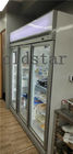 상업 음료 냉각기 슈퍼마켓 냉각기 유리제 문 음료 냉장고 진열장