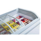 상업적 슈퍼마켓 깊이인 자금 유리 상단 냉장고 생선 디스플레이 냉장고 냉동 식품 디스플레이 냉장고