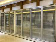 슈퍼마켓을 위한 상업적 똑바로 선 음료 냉각기 3 유리문 냉각 음료 디스플레이 냉동고