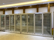 난방 유리 수직 냉장고를 가진 자동 해동 상업적인 다수 문 진열장