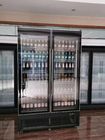 2 유리문 드링크 음료 냉동고 진열장, 슈퍼마켓 이중 도어 상업 냉동고