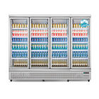 4대 문 맥주 음료 냉동기 상업적 수직 냉각 음료 디스플레이 냉동고 유리문 냉각기