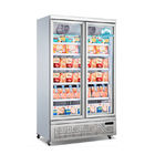 슈퍼마켓을 위한 220V 1 2 3 4 문 R290 똑바로 선 디스플레이 냉동기 1000L
