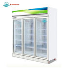 상업적 냉동 식품은 디스플레이 유리 3 문 냉장고를 직립시킵니다