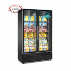 슈퍼마켓을 위한 유리문 디스플레이 냉동기 상업적 프리더 캐비닛