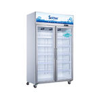 상업적 이중 도어 냉장고 유리문은 디스플레이 냉동기 냉장고를 직립시킵니다