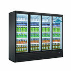 똑바로 선 음료 디스플레이 더 시원한 4 유리문 수직 진열장 냉각 음료 / 청량음료 냉동기