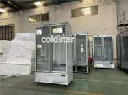 R134A 냉각 음료 냉각기 2 유리문 냉동기