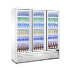 투명한 유리문부착냉장고 슈퍼마켓 똑바로 선 주류및음료 디스플레이 냉각기