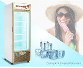 똑바로 선 유리문부착냉동고 슈퍼마켓 400L 단일의 도어 아이스크림 디스플레이 냉장고