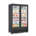 -22C 상업적 똑바로 선 역학적 냉각 두배 2대 유리문부착냉동고 진열장 아이스크림 디스플레이 냉장고