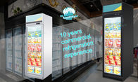 업라이트 450L 냉동 아이스크림 유리 도어 쇼케이스 냉동고