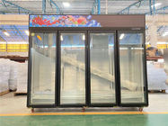 슈퍼마켓 냉동 식품 4 유리 도어 산업용 직립 냉장고 진열장
