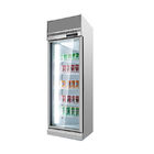 슈퍼마켓 편의점 2~8ºC 투명 유리문 직립형 냉장고