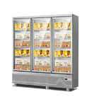 아이스크림과 냉동 식품을 위한 3개의 문 전시 냉장고를 냉각하는 팬