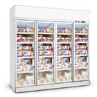슈퍼마켓 똑바로 선 4대 유리문 냉동 식품 냉장고, 광고용 디스플레이 냉장고 냉장고