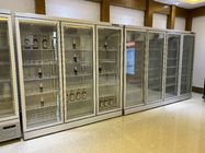 원격 시스템 버티컬 글래스 문 디스플레이 진열장 슈퍼마켓 음료 냉각장치 냉동기로