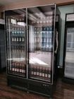 상업적 냉각 음료 냉동기는 수직 3 문 술집 맥주 냉각기를 드러냅니다