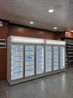 팬 냉각과 3대 문 상업적 유리 냉장고 냉동 식품 디스플레이 냉장고