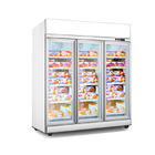 슈퍼마켓과 매장을 위한 수직 냉장고 진열장 유리문 냉동고