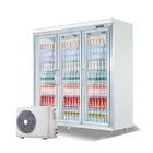 3-4-5-6 유리문은 냉동기 똑바로 선 디스플레이 냉동고 광고용 디스플레이 냉각장치 원격 시스템을 분리했습니다