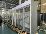 상업용 수직 고기 냉동 진열장 4 유리 도어 냉장고