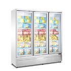 도매 상업적 슈퍼마켓 3 유리문은 디스플레이 냉동고 냉장고 프리더를 직립시킵니다