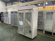 고기류 해산물을 위한 상업적 똑바로 선 유리문 -22C 냉장고