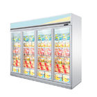 상업용 수직 고기 냉동 진열장 4 유리 도어 냉장고