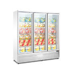 상업적 3 문 수직 디스플레이 냉장고 슈퍼마켓 냉각된 진열장