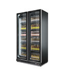 상업적인 두 배 유리제 문 맥주 냉장고 슈퍼마켓 식료품 에너지 음료 병 전시 냉각기