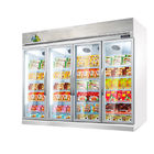 슈퍼마켓 냉각 장비 1 2 3 4 문 수직 전시 냉장고 냉각기