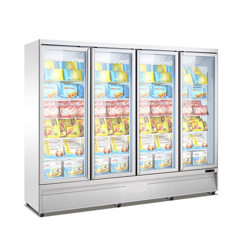 슈퍼마켓 유리문은 CE로 디스플레이 냉장고와 냉동기를 직립시킵니다