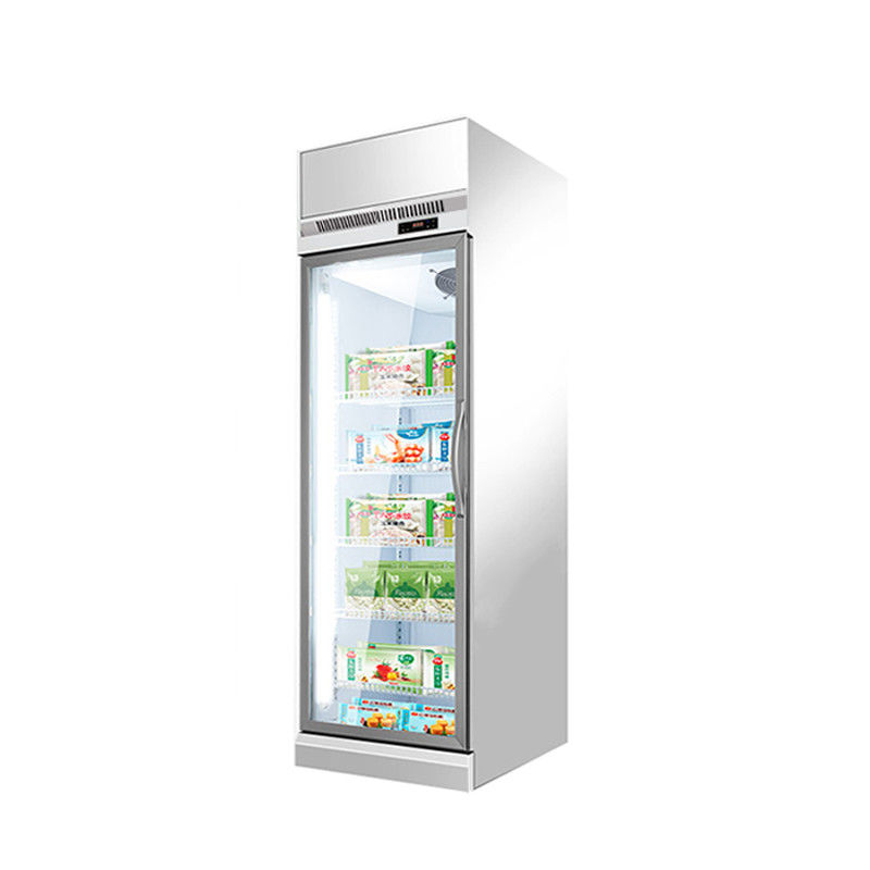 팬 냉각 장치를 가진 슈퍼마켓 냉각 장비 400L 수직 유리제 문 냉장고