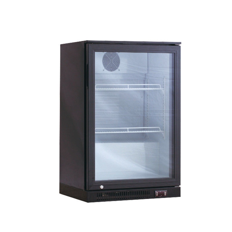 단일 도어 힌지 상업 바 냉장고 블랙 맥주 디스플레이 냉각장치