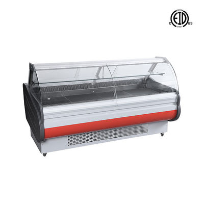 앞 오픈 도어 조제식품 더 시원한 슈퍼마켓 열이 가해진 푸드 디스플레이 냉장고 반대 상인